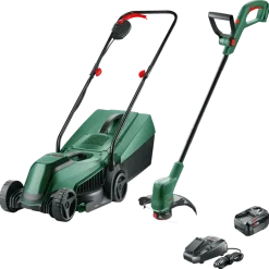 Grasmaaiers > Bosch 18V grasmaaier EasyMower + trimmer EasyGrassCut (incl. 4.0Ah accu + lader)