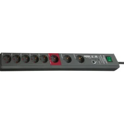 Stekkerdozen > Brennenstuhl Secure-Tec 19.500 A stekkerdoos 8-voudig 3 meter snoer