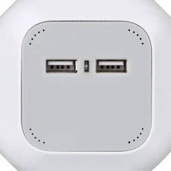 Stekkerdozen > Brennenstuhl Stekkerblok 4-voudig + 2 USB Grijs 1,4 Meter