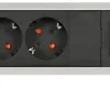Stekkerdozen > Brennenstuhl Stekkerdoos met schakelaar en USB 4-voudig zwart/grijs 1,8 meter snoer