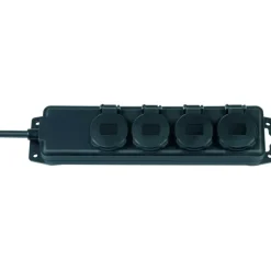 Stekkerdozen > Brennenstuhl Super Solide stekkerdoos 4V met deksel IP44 zwart 2 meter snoer