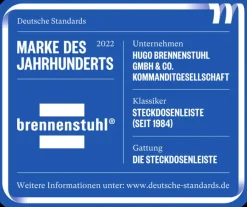Stekkerdozen > Brennenstuhl Super-Solid-Line stekkerdoos 8-voudig met schakelaar zilver 2,5 meter snoer