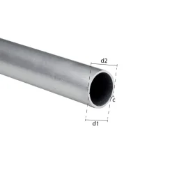 Elektriciteitsbuizen > Geen Buis rond aluminium brut 10x1000x1mm