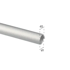 Elektriciteitsbuizen > Geen Buis rond aluminium mat 6x1000x1mm