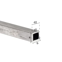 Elektriciteitsbuizen > Geen Buis vierkant staal 25x25x2000x1,5mm