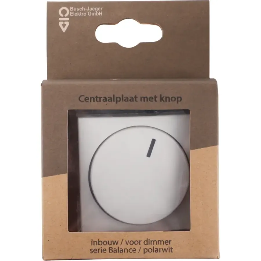 Dimmers|Inbouw Schakelmateriaal > Busch-Jaeger Balance SI Centraalplaat Dimmer Wit