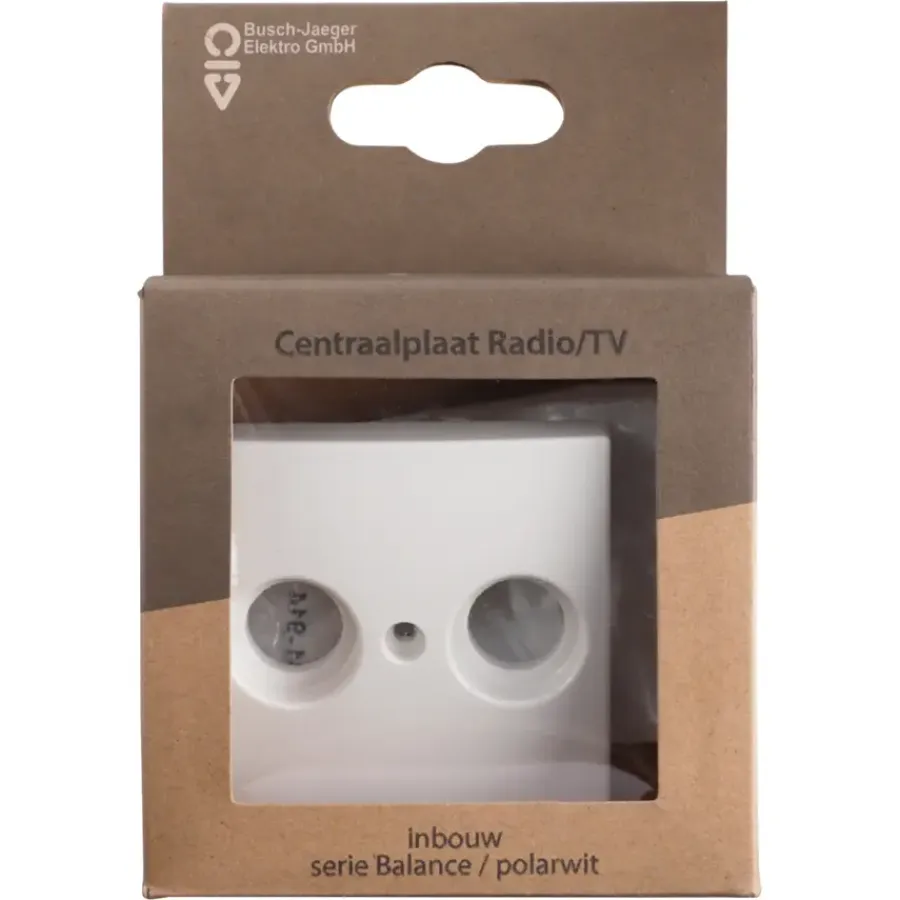 Inbouw Schakelmateriaal|Opbouw Schakelmateriaal > Busch-Jaeger Balance SI Centraalplaat Radio/TV Wit