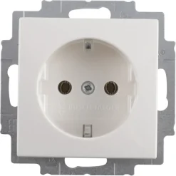 Inbouw Schakelmateriaal|Stopcontacten & Overige Contactdozen > Busch-Jaeger Balance SI Enkel Geaard Stopcontact Wit