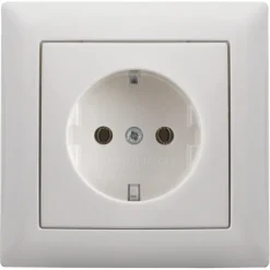 Inbouw Schakelmateriaal|Stopcontacten & Overige Contactdozen > Busch-Jaeger Balance SI Enkel Geaard Stopcontact Wit