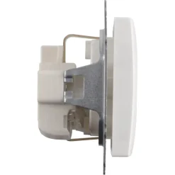 Inbouw Schakelmateriaal|Stopcontacten & Overige Contactdozen > Busch-Jaeger Balance SI Enkel Geaard Stopcontact Wit