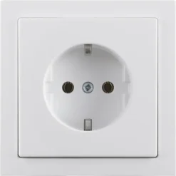 Inbouw Schakelmateriaal|Stopcontacten & Overige Contactdozen > Busch-Jaeger Future Linear Enkel Geaard Stopcontact Wit