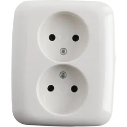 Inbouw Schakelmateriaal|Stopcontacten & Overige Contactdozen > Busch-Jaeger Reflex SI Dubbel Stopcontact Wit
