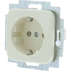 Inbouw Schakelmateriaal|Stopcontacten & Overige Contactdozen > Busch-Jaeger Reflex SI Enkel Geaard Stopcontact Crème