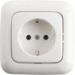 Inbouw Schakelmateriaal|Stopcontacten & Overige Contactdozen > Busch-Jaeger Reflex SI Enkel Geaard Stopcontact Wit