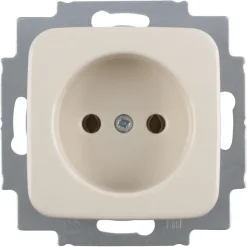 Inbouw Schakelmateriaal|Stopcontacten & Overige Contactdozen > Busch-Jaeger Reflex SI Enkel Stopcontact Crème