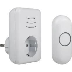 Intercoms & Deurbellen|Elektronische Beveiliging > Byron DBY-22313 Draadloze deurbelset plugin met stopcontact 150m
