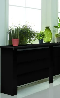 CanDo Radiator Zijpaneel Mix&Match Zwart MDF 110x23,5 cm - 2 Stuks
