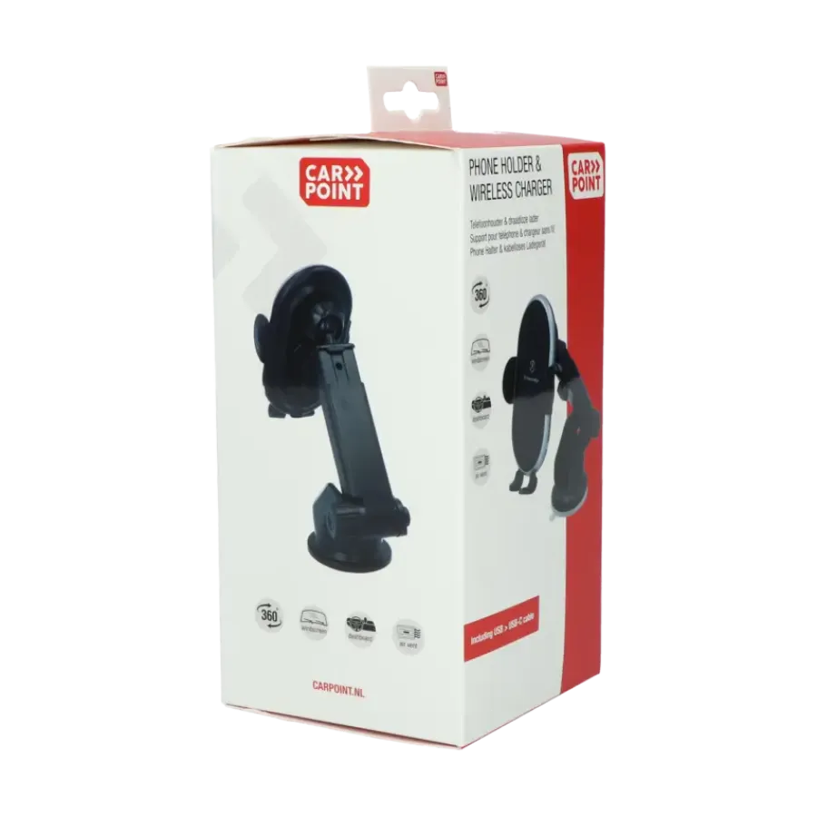 Computeraccessoires > Carpoint 3in1 telefoonhouder auto & Draadloze Qi Lader