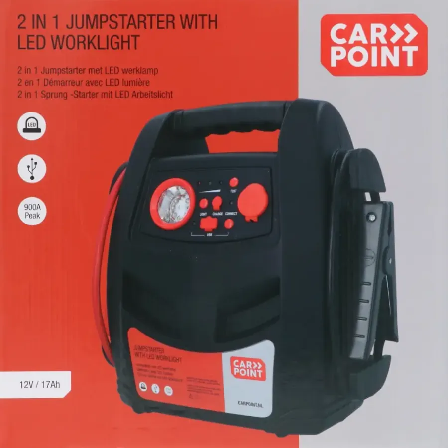 Overige Elektrisch Gereedschap Accessoires > Carpoint jumpstarter 2in1 12V/17Ah