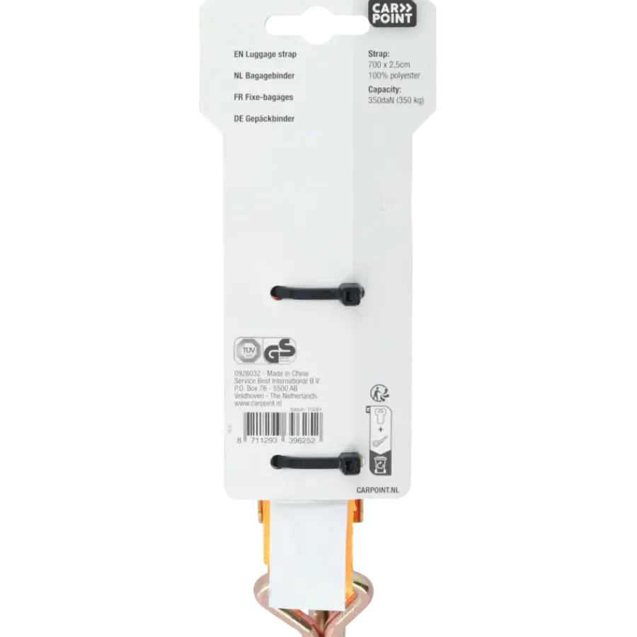 Aanhanger Accessoires > Carpoint Ratel Spanband en Haken 7 Meter
