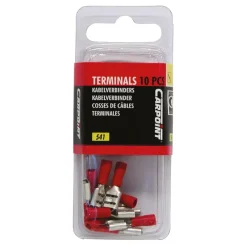 Autogereedschappen > Carpoint Vlakstekerhuls 541 6.3x0.8mm rood blister 10 Stuks