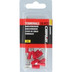 Autogereedschappen > Carpoint vlakstekkerh 741 4.8x0.5 rood 10 stuks