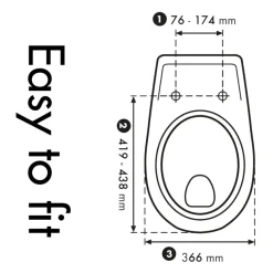 Cedo Frog & Flies WC-bril duroplast wit ovalen