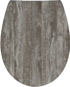 Cedo Icebrown WC-bril duroplast ovale houtlook bruin