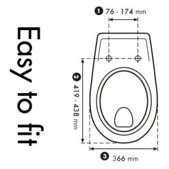 Cedo Icebrown WC-bril duroplast ovale houtlook bruin