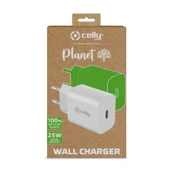 Batterijladers|Computeraccessoires > Celly Planet oplader adapter USB-C 25W