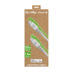 Computeraccessoires > Celly Planet USB-C lightning kabel wit 1,5 meter