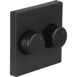 Dimmers|Inbouw Schakelmateriaal > Gira Centraalplaat Duodimmer Mat Zwart geschikt voor E2