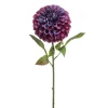 Dahlia pompom spray XL burgundy 77cm