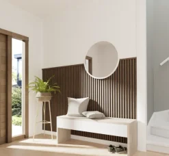 Houtenprofielen|Overgangsprofielen > Cando Green Decowall Acoustic eindprofiel walnoot 260cm