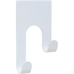 Deurhanger 2 haken wit ijzer