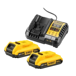 Overige Elektrisch Gereedschap Accessoires > DeWALT 18V XR 2 accu's 2.0Ah + acculader / snellader DCB1104D2-QW