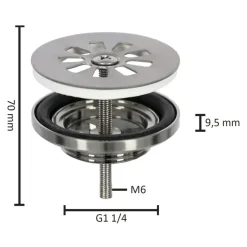 Afvoerbuizen & Hulpstukken > Differnz fonteinafvoerplug RVS