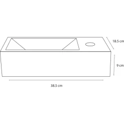 Differnz fontein Ravo 38.5x18x9 cm licht beton