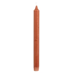 Dinerkaars stearine terra 6 stuks - h24xd2,2cm