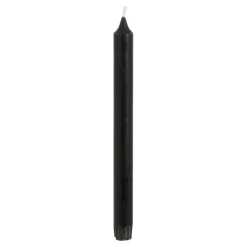 Dinerkaars stearine zwart 6 stuks
