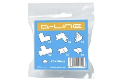 Lasklemmen En Verbindingsklemmen > D-Line Accessoireskit voor 20/10mm Goot Wit