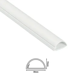 Kabelgoten > D-Line kabelgoot half rond wit 1 meter