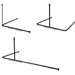 Douchestang Easy Roll 90x90x90cm zwart