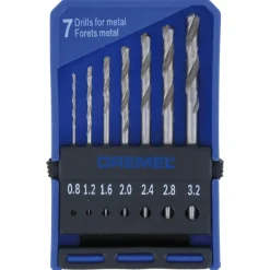 Multitool Accessoires > Dremel multitool accessoires - borenset precisie voor hout / zacht metaal - 7-delig - 0,8 tot 3,2 mm