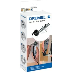 Multitool Accessoires > Dremel multitool accessoires - lijn- en cirkelgeleider + spiraalmes - tot 300 mm