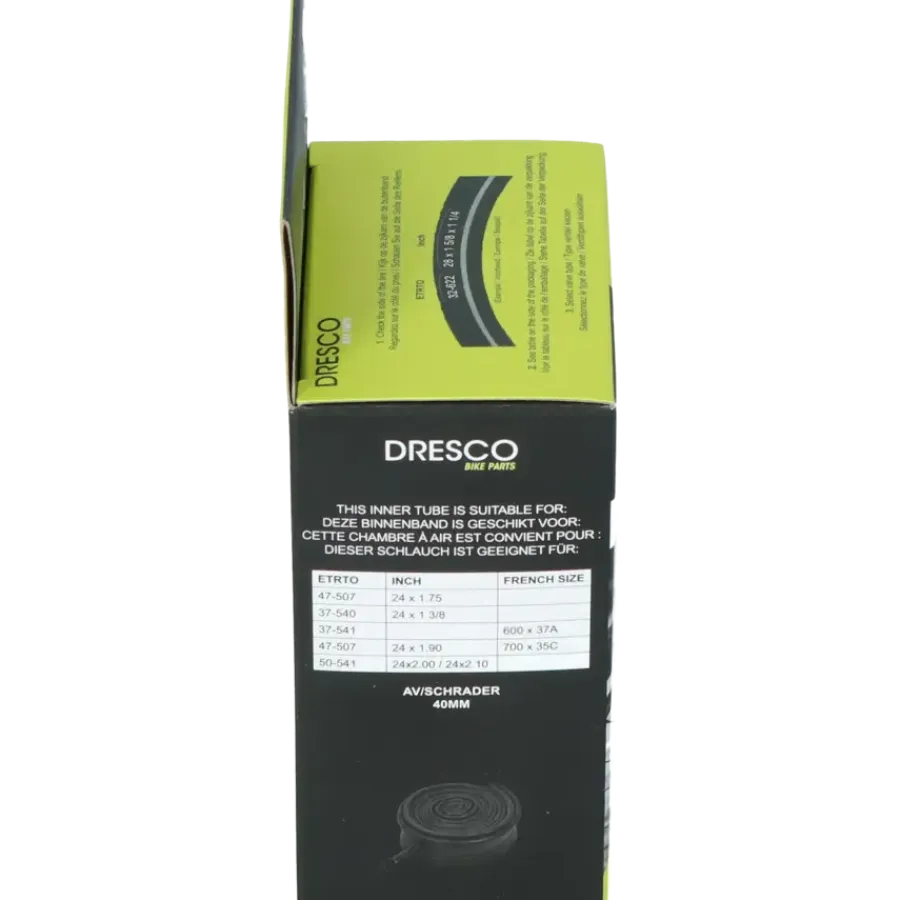 Fietsbanden > Dresco binnenband 24 x 1.70-2.20 (44/50-507) schrader 40mm