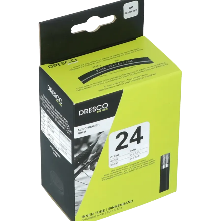 Fietsbanden > Dresco binnenband 24 x 1.70-2.20 (44/50-507) schrader 40mm