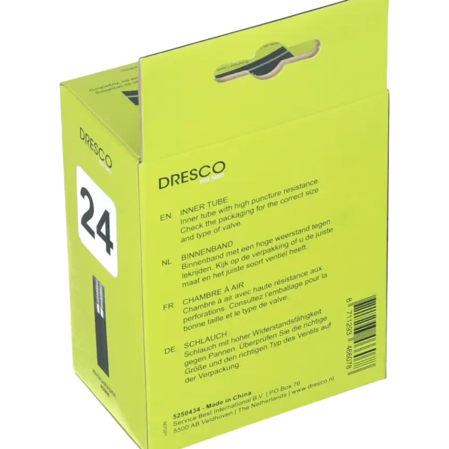 Fietsbanden > Dresco binnenband 24 x 1.70-2.20 (44/50-507) schrader 40mm