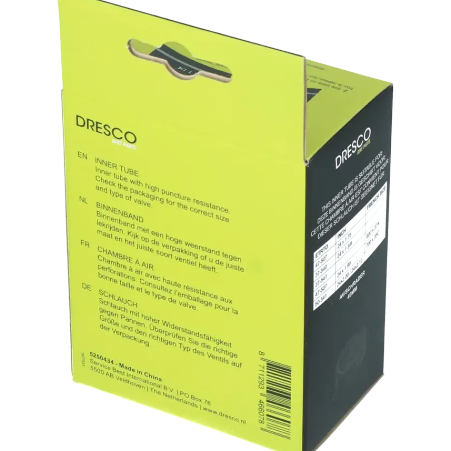 Fietsbanden > Dresco binnenband 24 x 1.70-2.20 (44/50-507) schrader 40mm