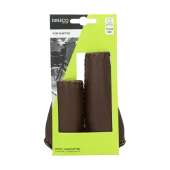 Fietsonderdelen & Accessoires > Dresco handvatten ergo leer bruin